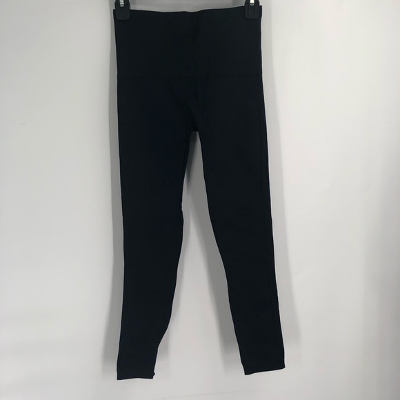 SPANX Look at Me Now Leggings Seamless Stretch Pant Navy Blue Black M Women Pant - Picture 2 of 5